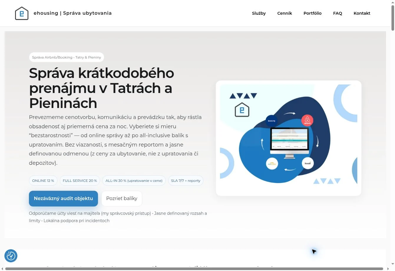 Úvodná stránka projektu eHOUSING