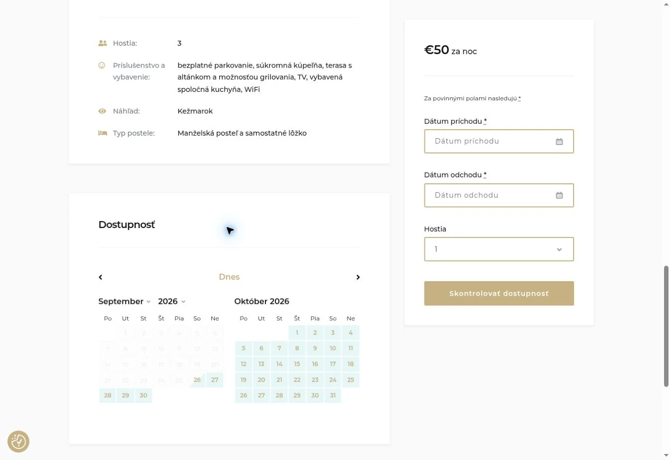 Detail ponuky a rezervácie projektu Penzión Gardoš