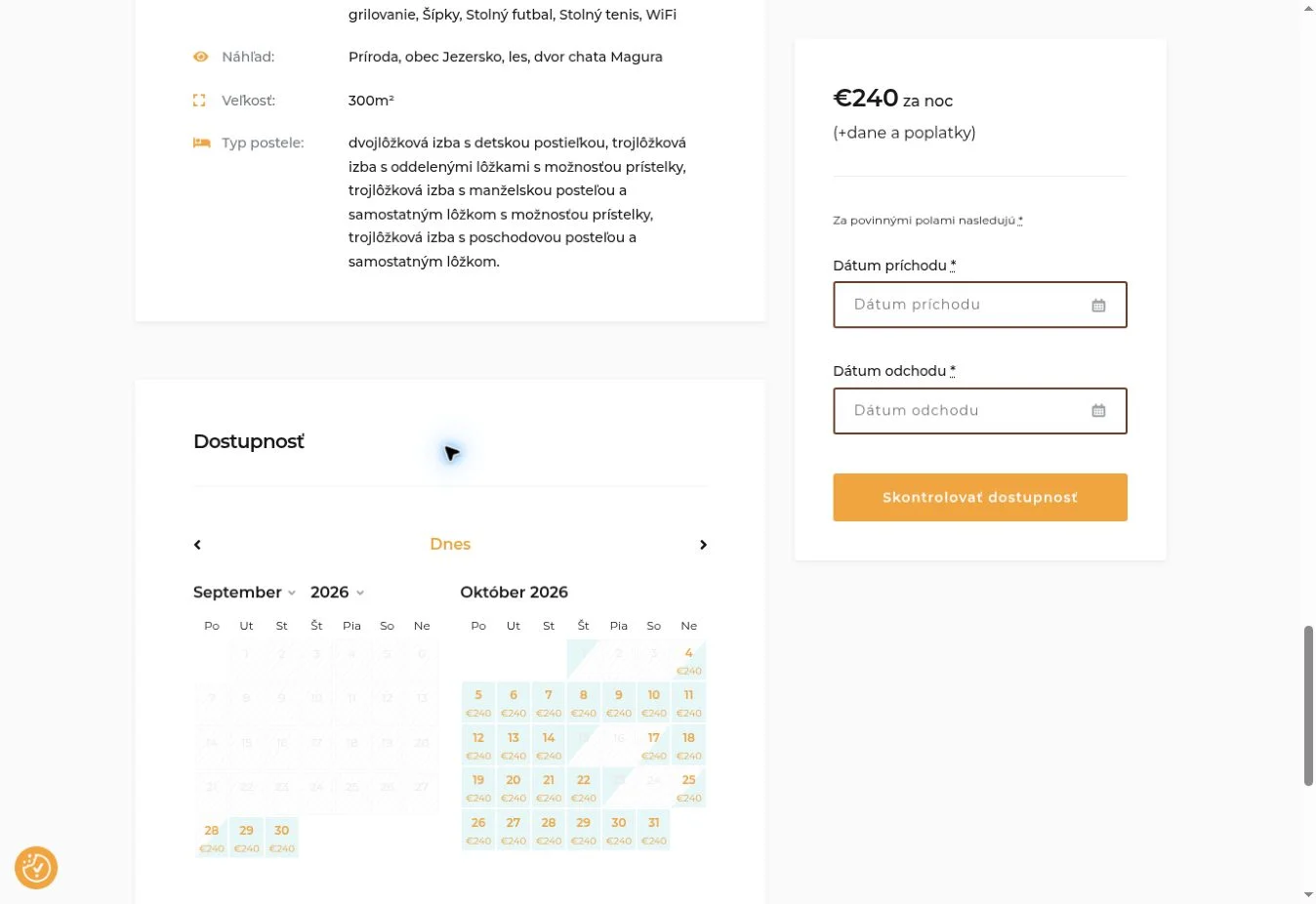 Detail ponuky a rezervácie projektu Chata Magura