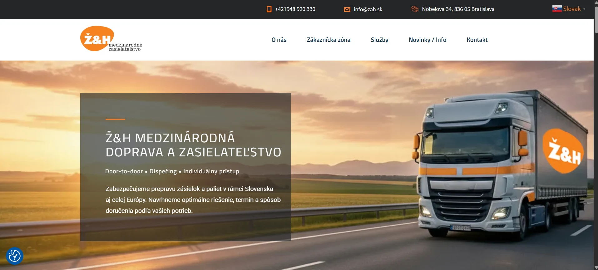Úvodná stránka projektu Ž&H
